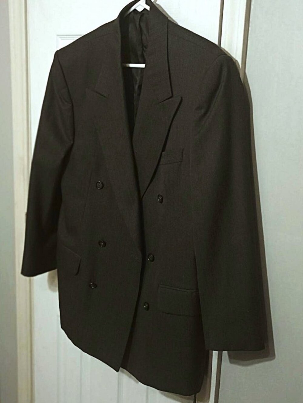 Corragio Men Greenish Gray Double Breasted Blazer Only  39R